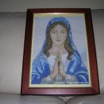 Quadro Madonnina a puntocroce