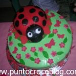 Torta compleanno Coccinella in pasta di zucchero